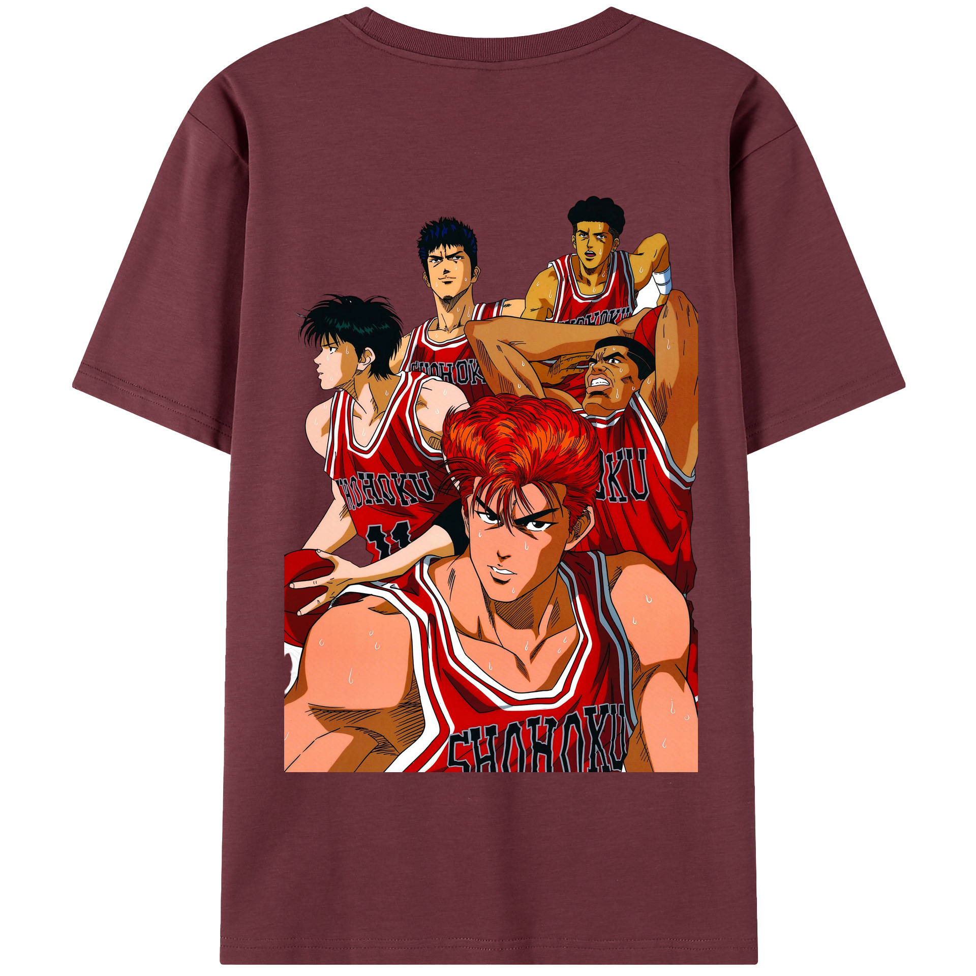 SLAM DUNK／スラムダンク 綿100％半袖Tシャツ（背面プリント）